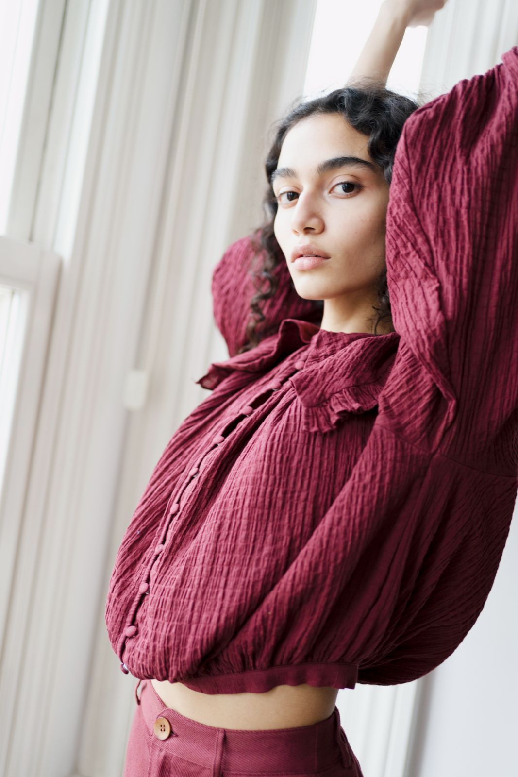 SAMPLE Juliet Top - Burgundy
