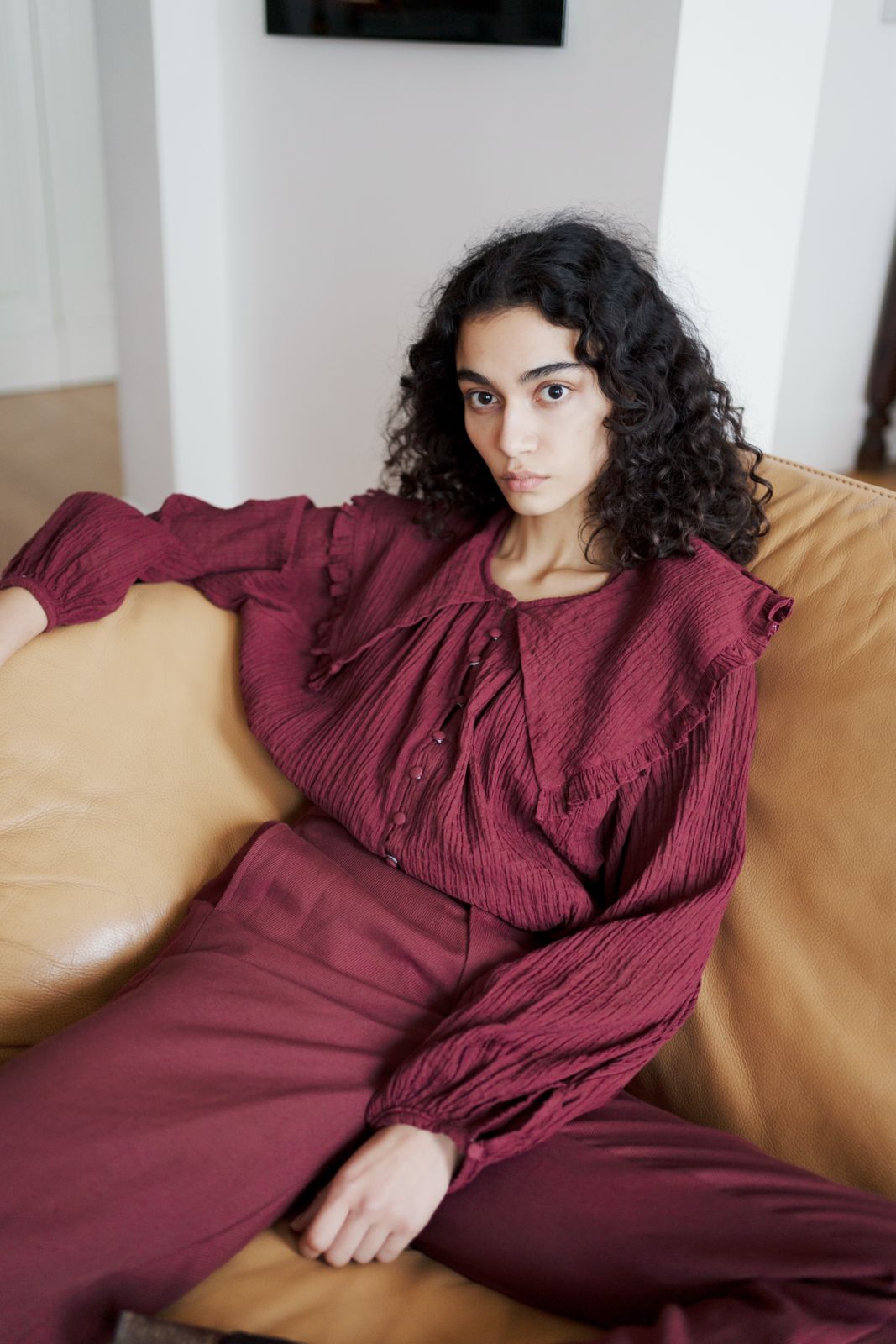 SAMPLE Juliet Top - Burgundy