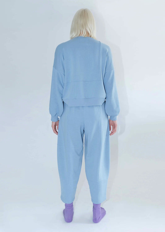 Patchwork Sweatpants -cyan - OhSevenDays
