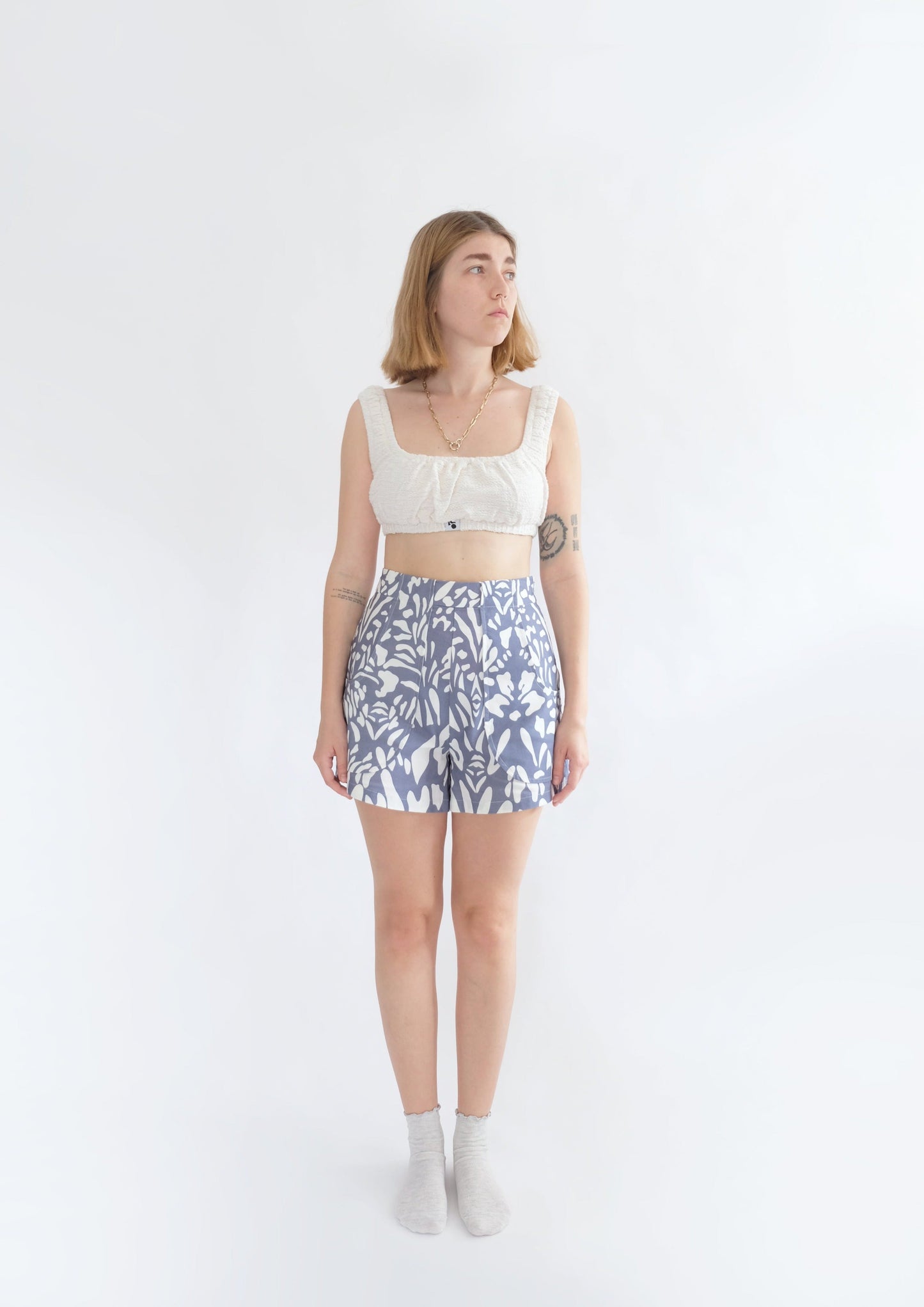 Poche Shorts (Rosa Print) - OhSevenDays