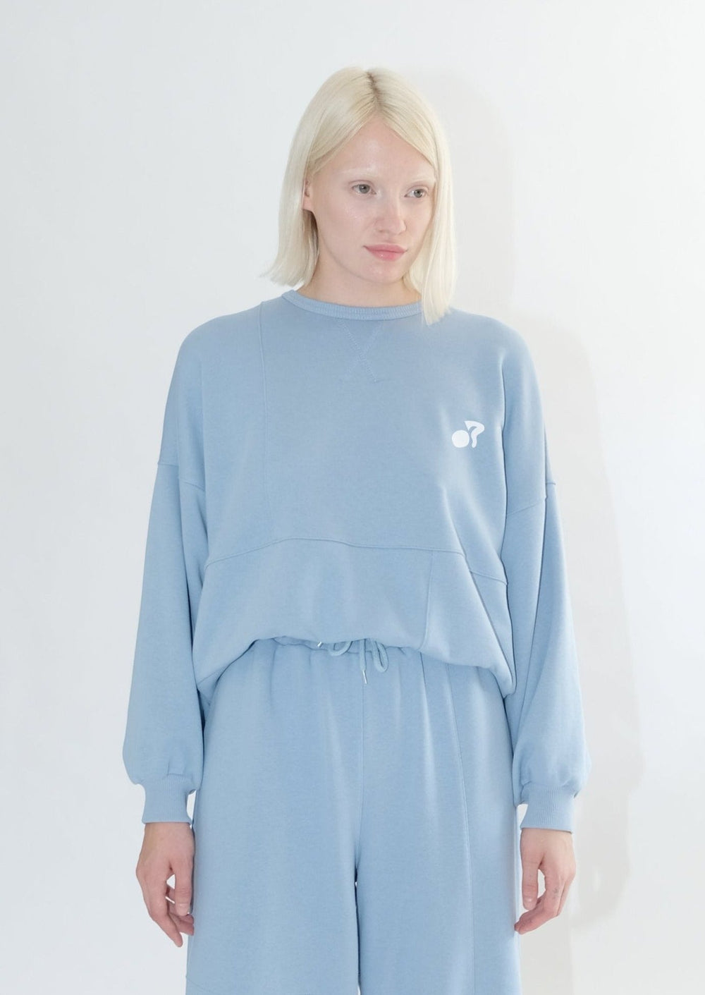 Patchwork Sweatshirt-cyan - OhSevenDays