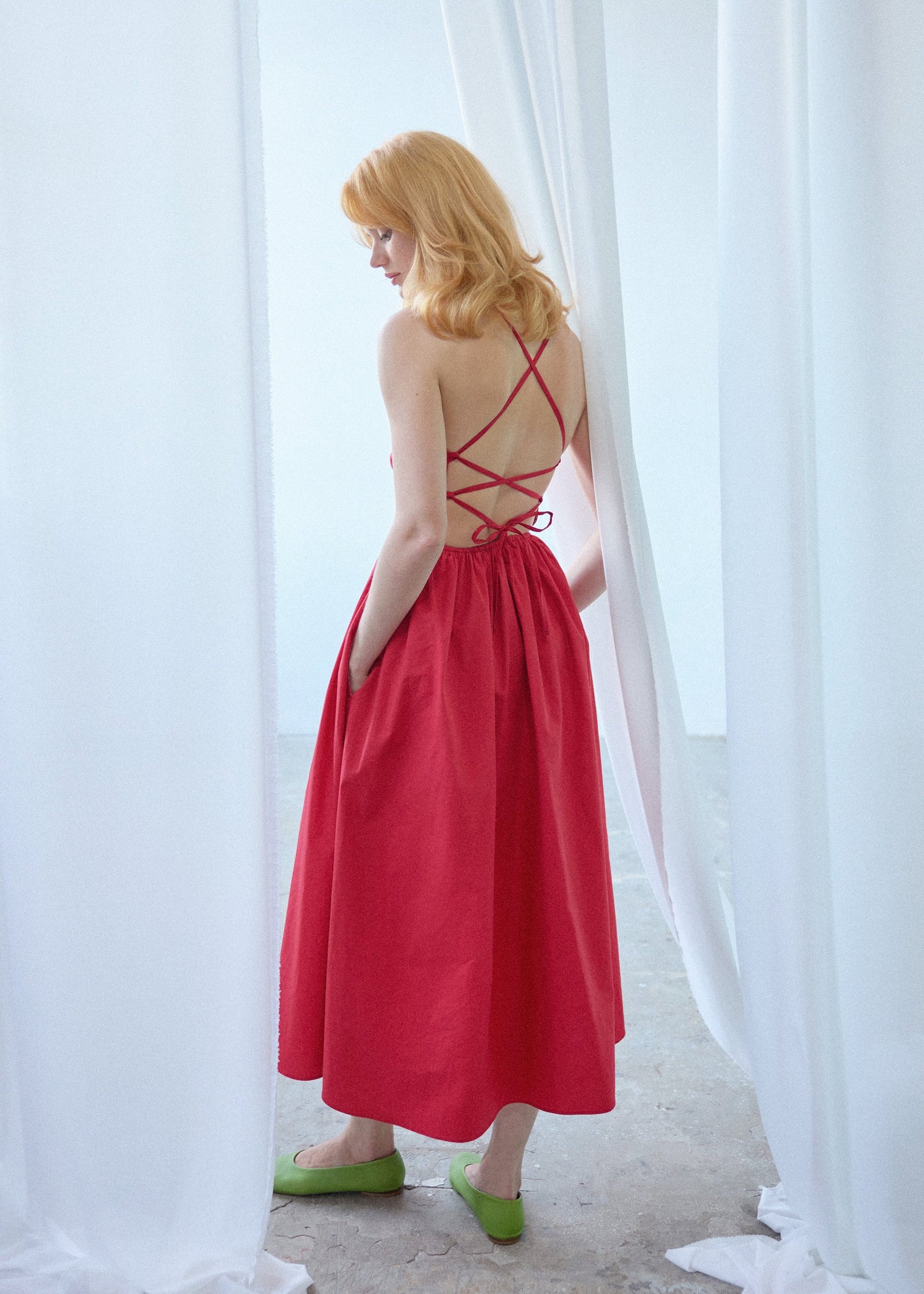 Beth Dress - Cherry - OhSevenDays