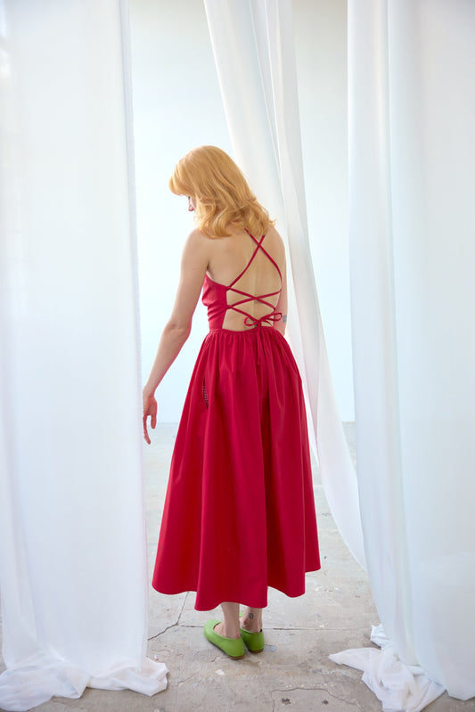 Beth Dress - Cherry