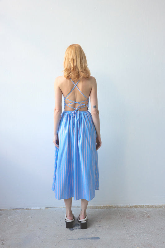 Beth Dress - Blue Stripes