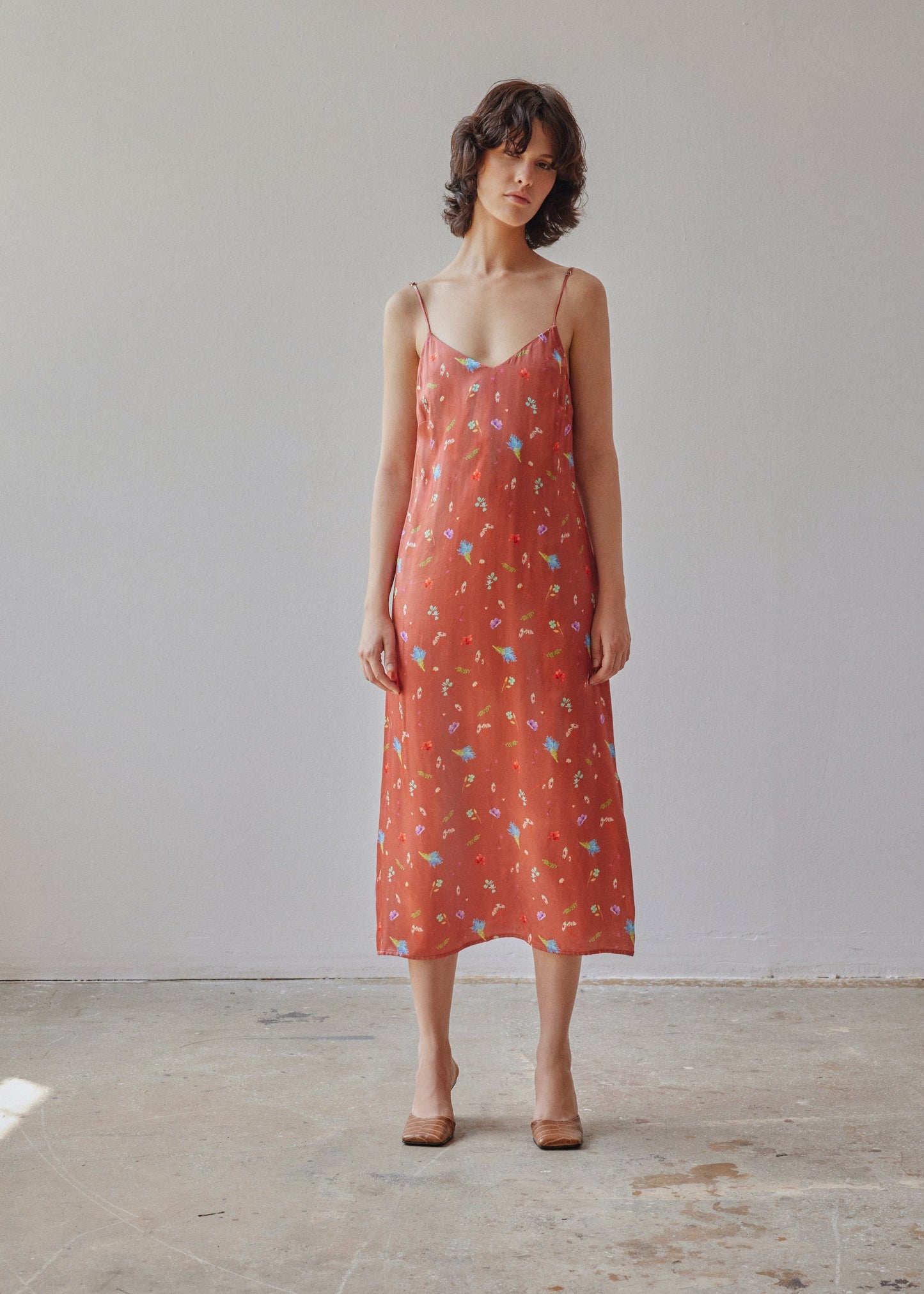 Lisbon Dress - Copper Floral