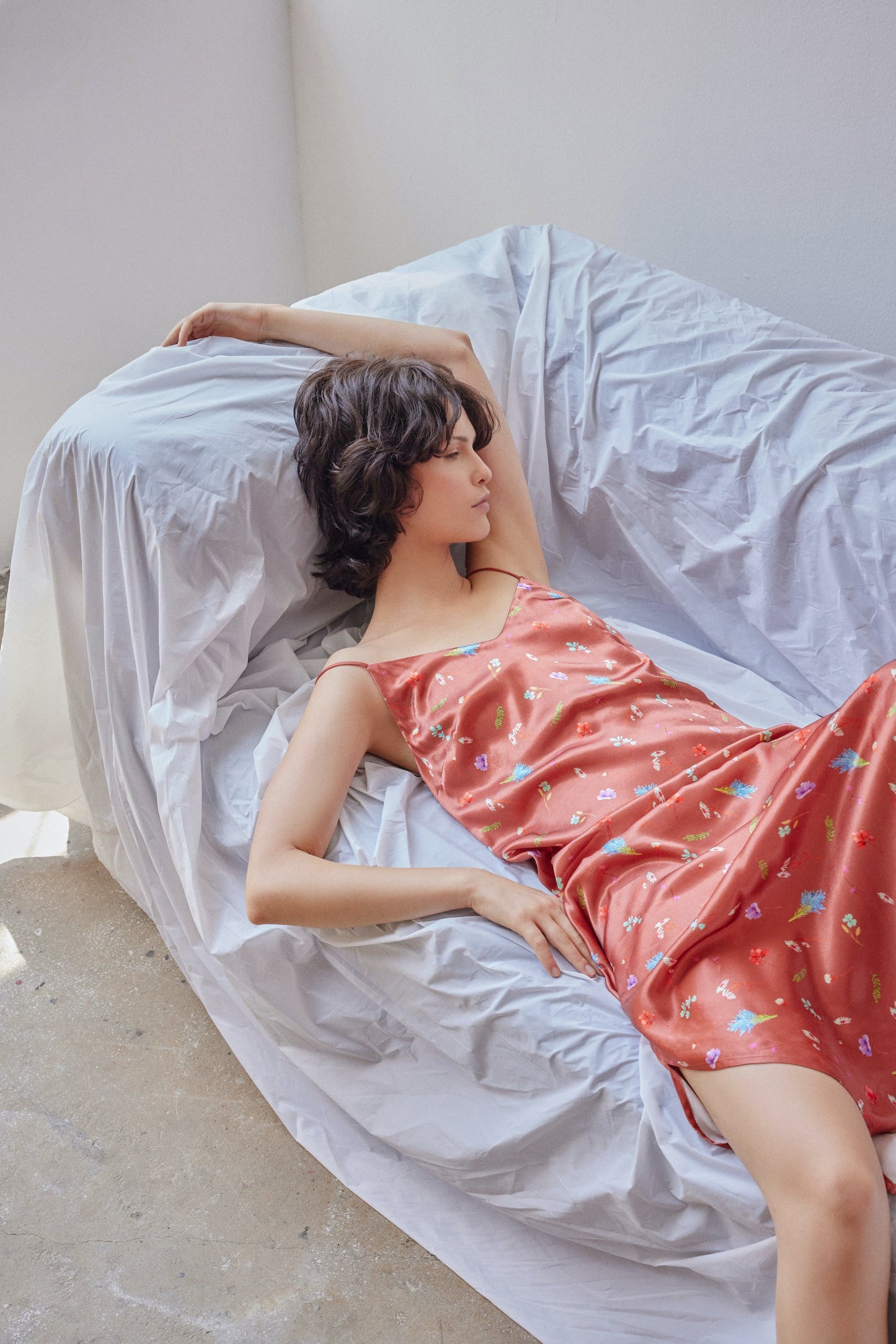 Lisbon Dress - Copper Floral