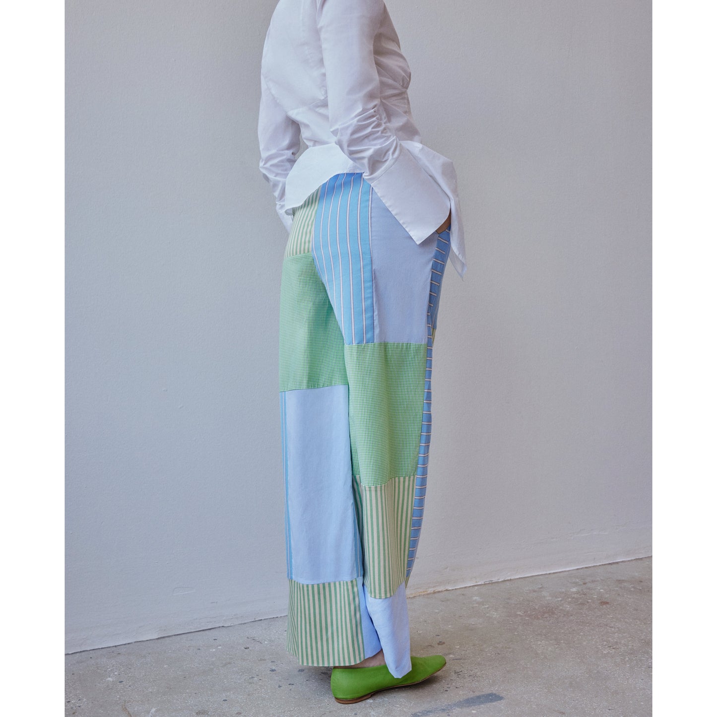 Darcy Trousers - Blue Patchwork