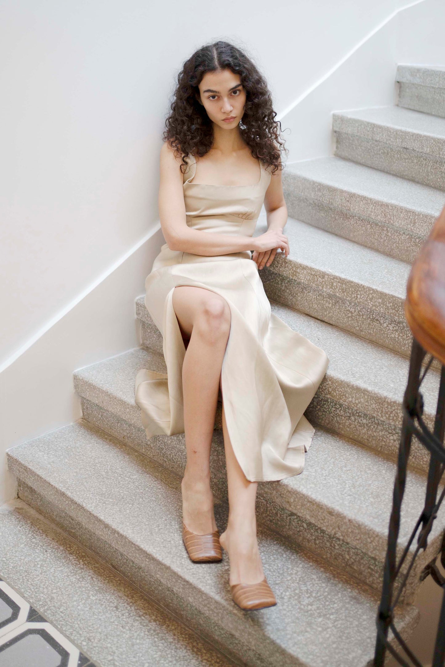 Caroline Dress - Beige