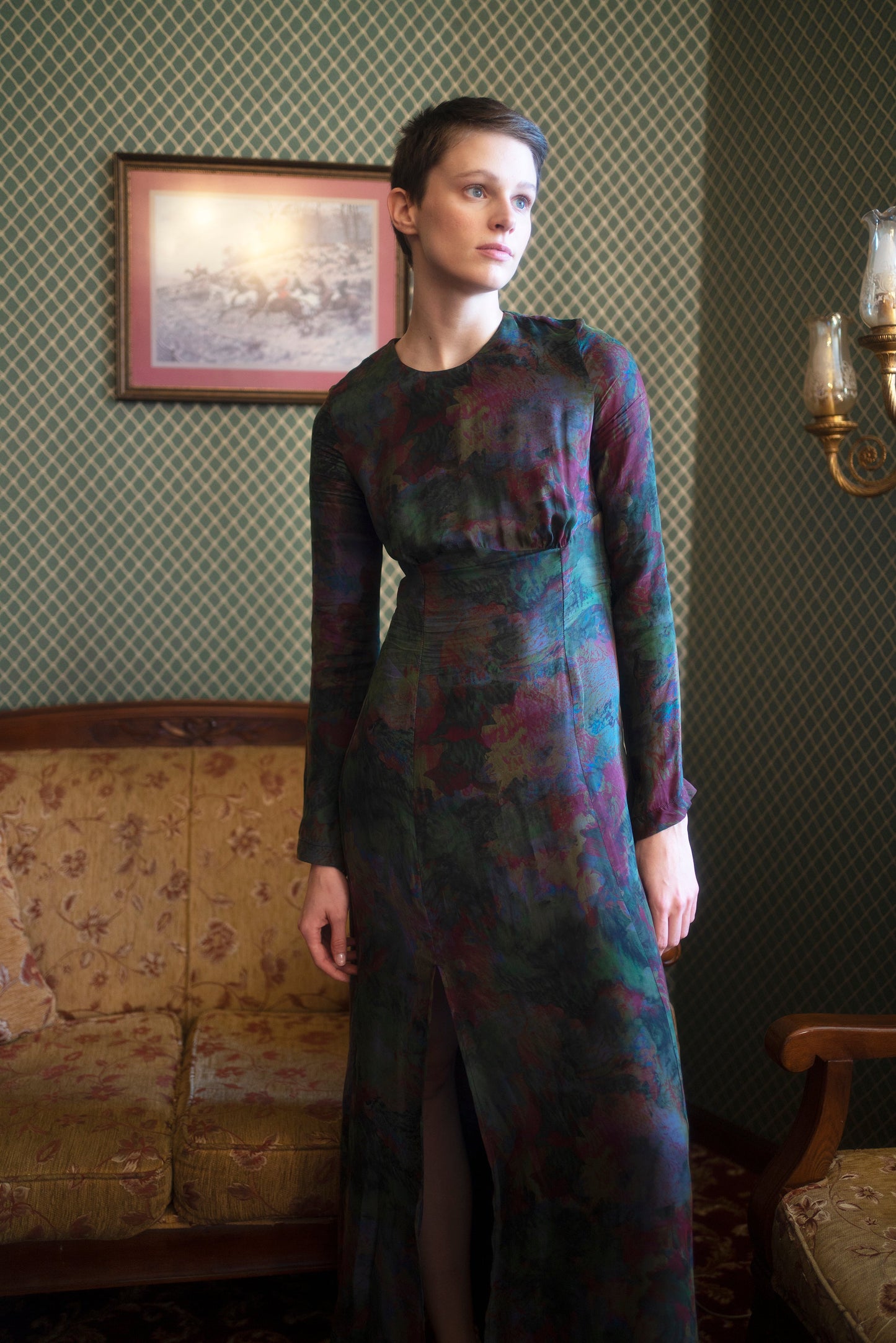 Desiree Dress - Swirl Print - OhSevenDays