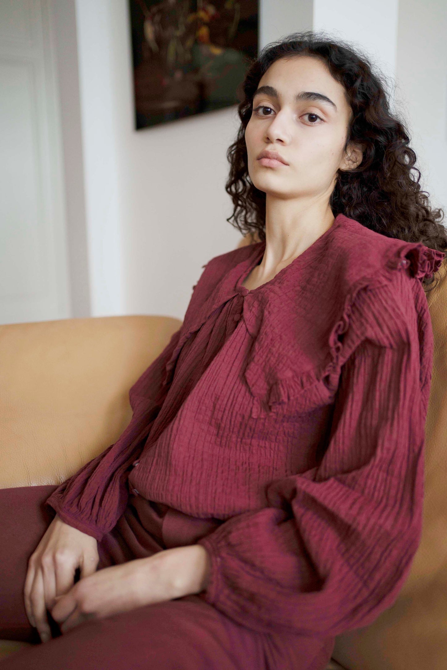 SAMPLE Juliet Top - Burgundy
