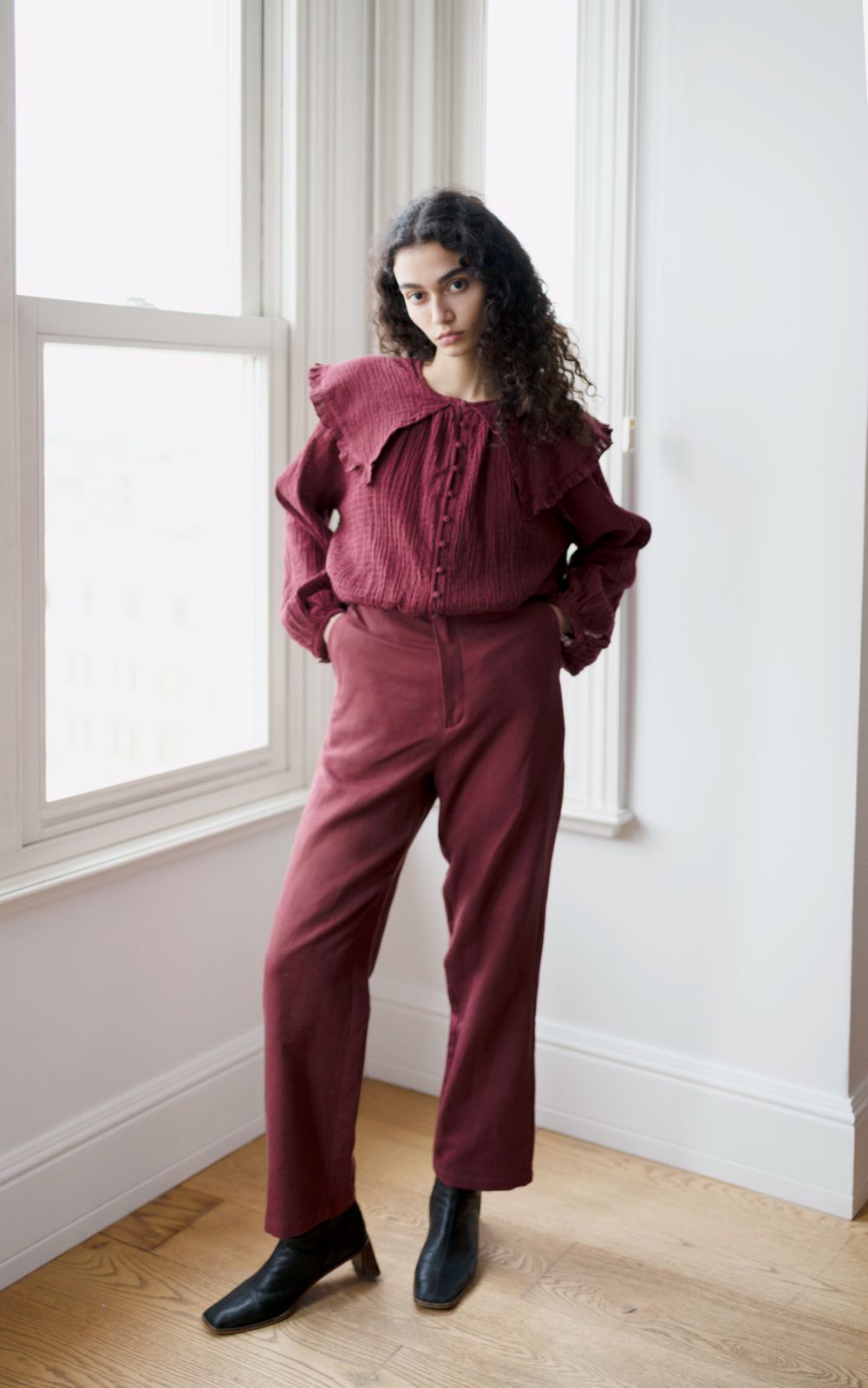 SAMPLE Juliet Top - Burgundy