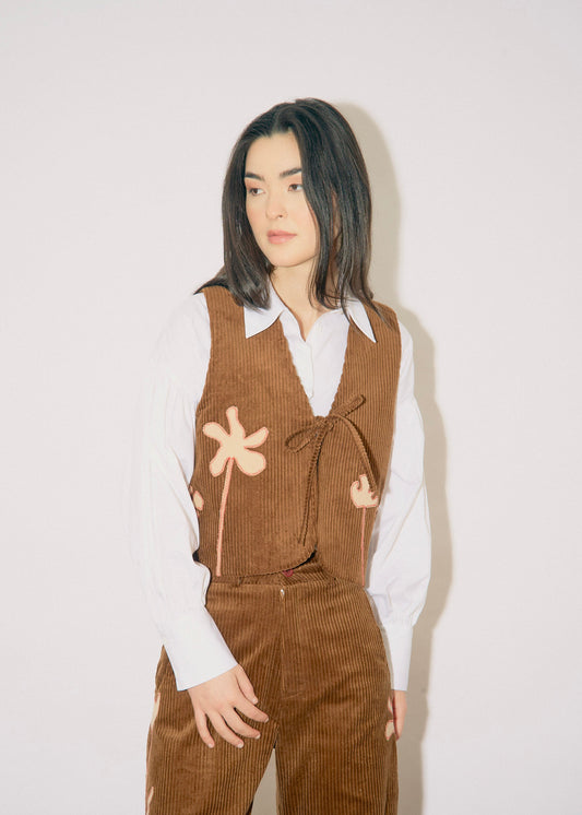 Ava Vest - Brown