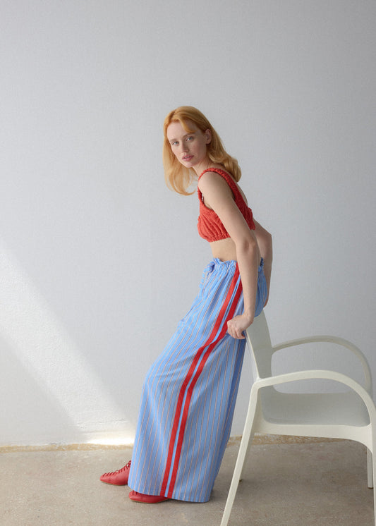 Heather Trousers - Blue - OhSevenDays