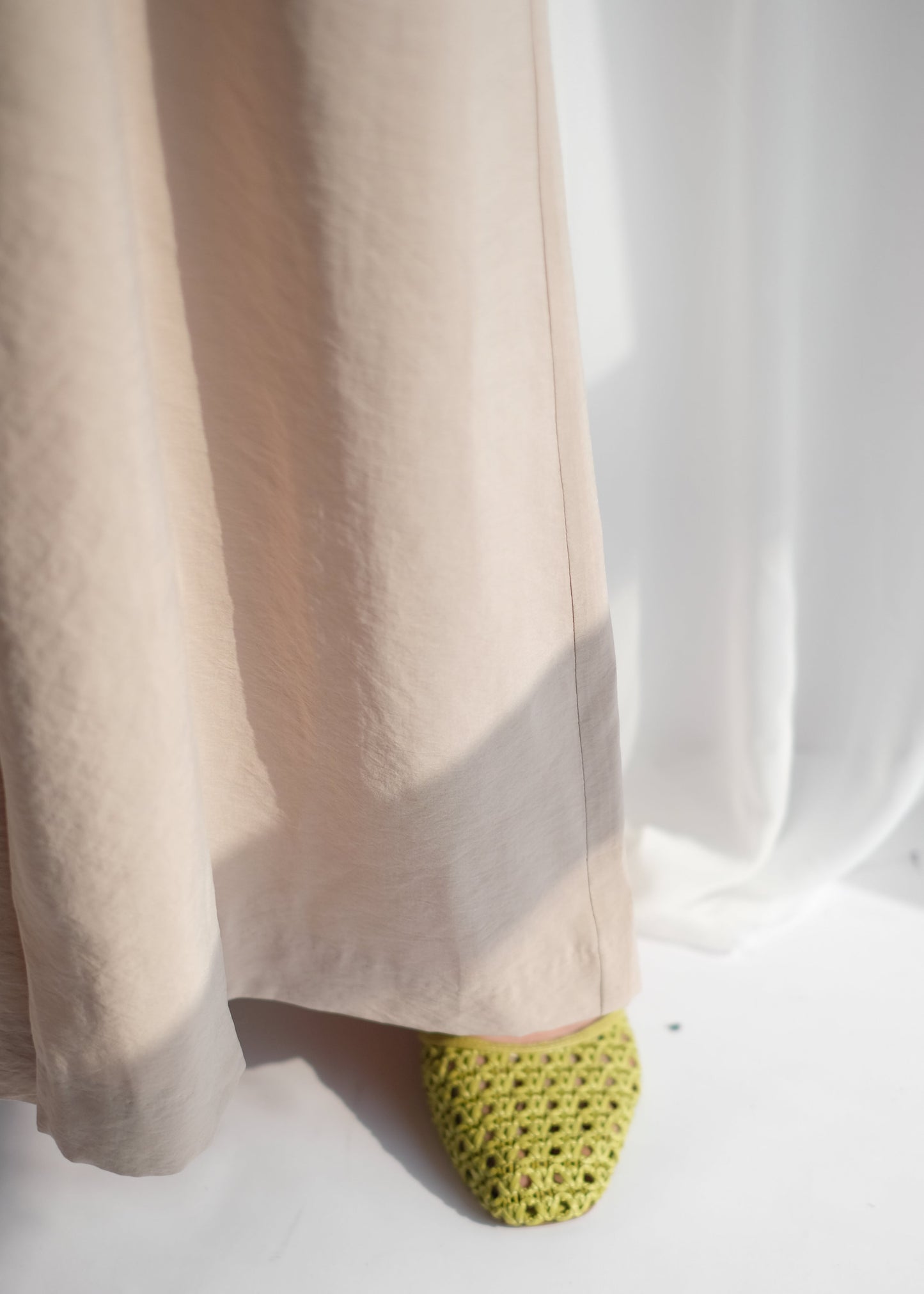  women's clothing, ethical clothing, dress, blouse, OhSevenDays, Close up for beige jumpsuit