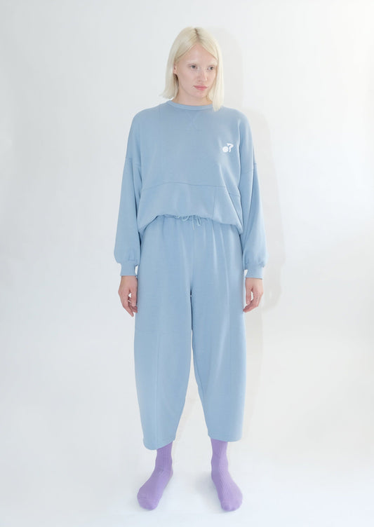 Patchwork Sweatpants -cyan - OhSevenDays