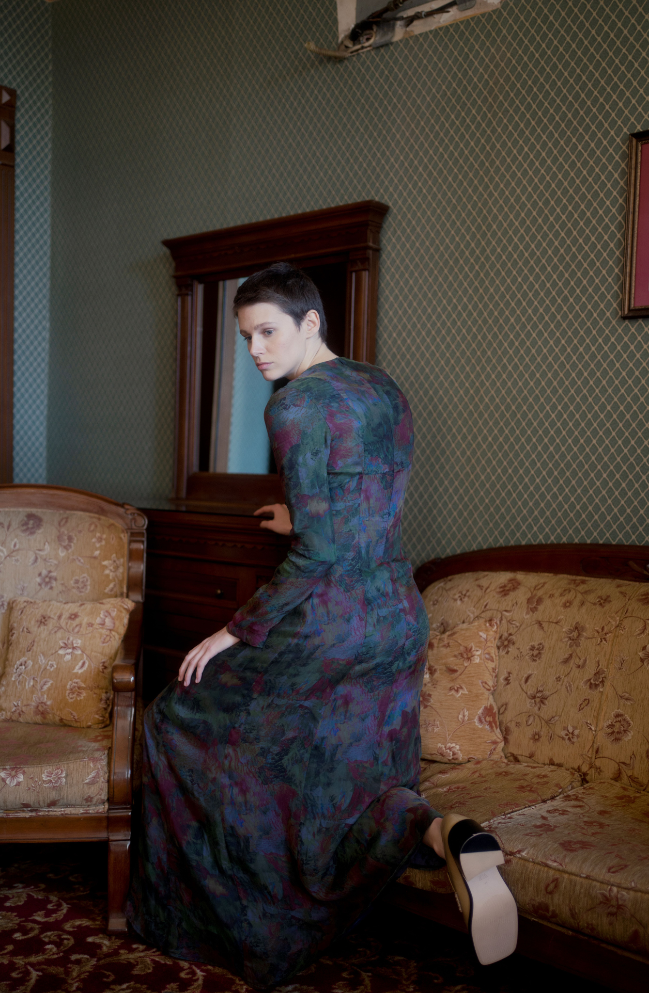 Desiree Dress - Swirl Print - OhSevenDays