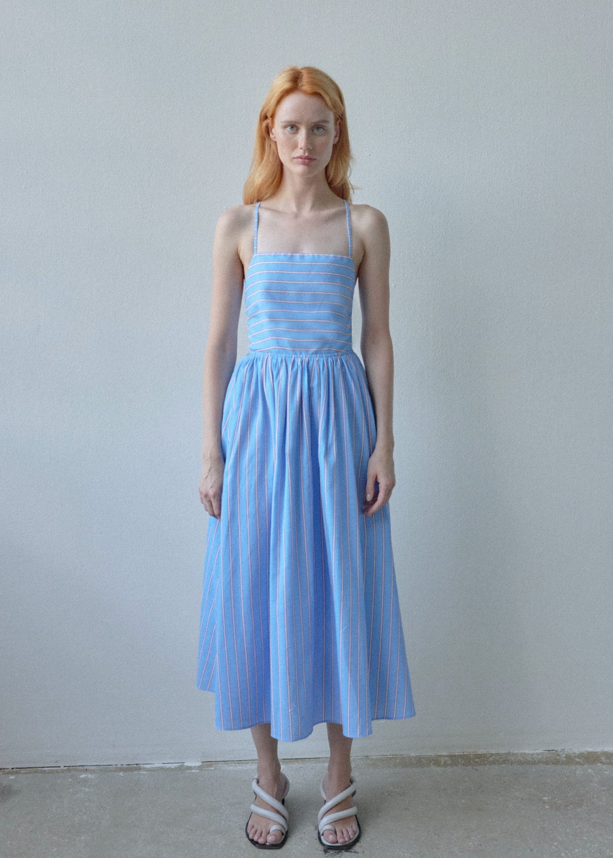 Beth Dress - Blue Stripes