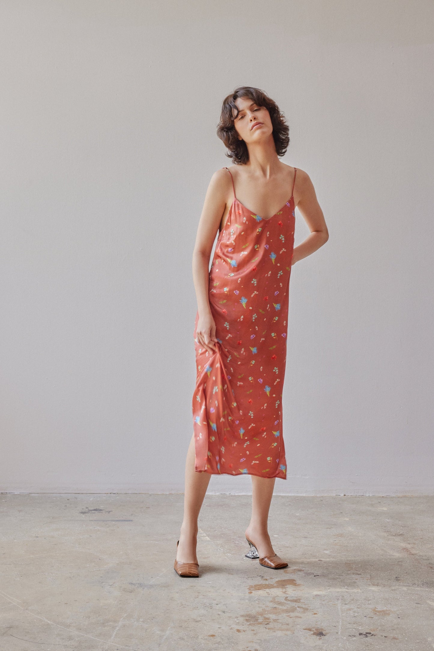 Lisbon Dress - Copper Floral