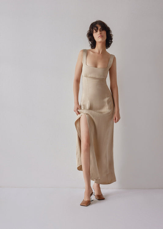 Caroline Dress - Beige