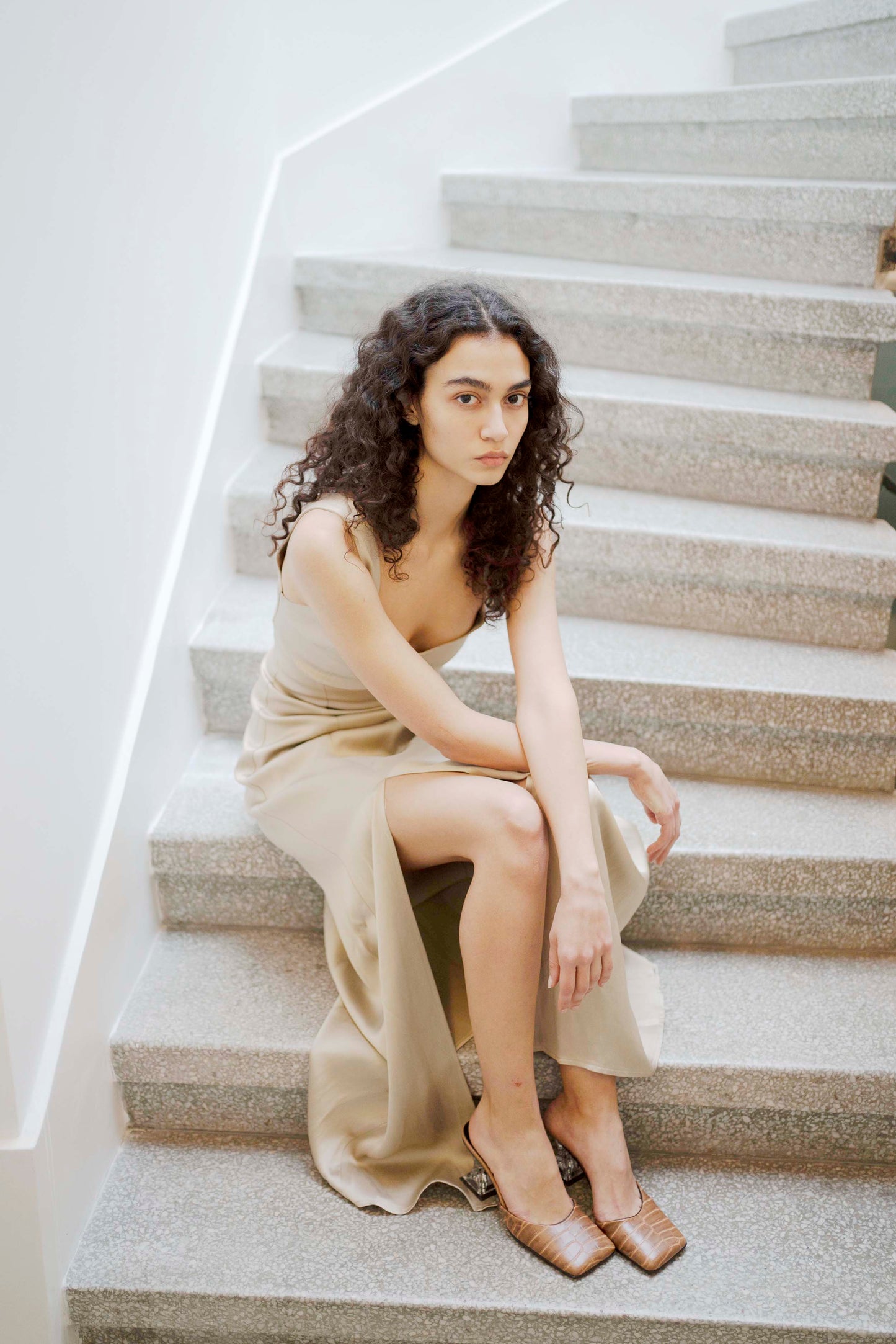 Caroline Dress - Beige