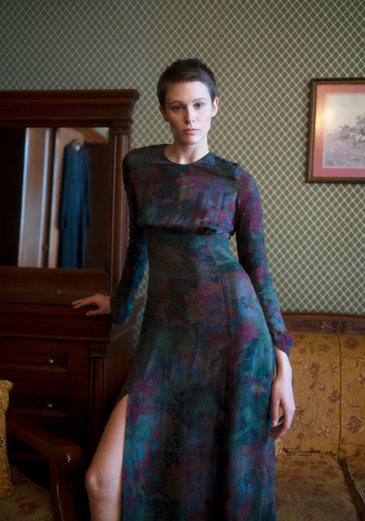 Desiree Dress - Swirl Print - OhSevenDays