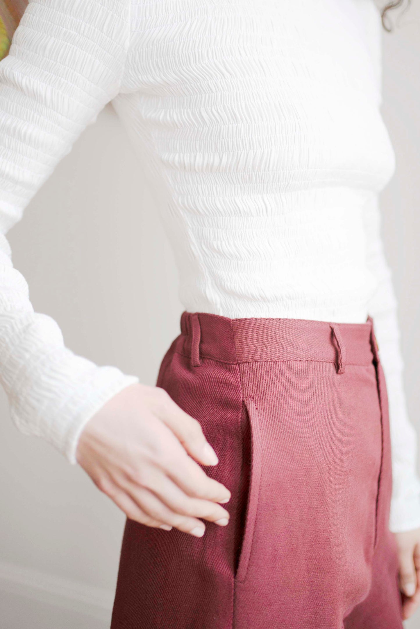 SAMPLE Idil Trousers - Burgundy