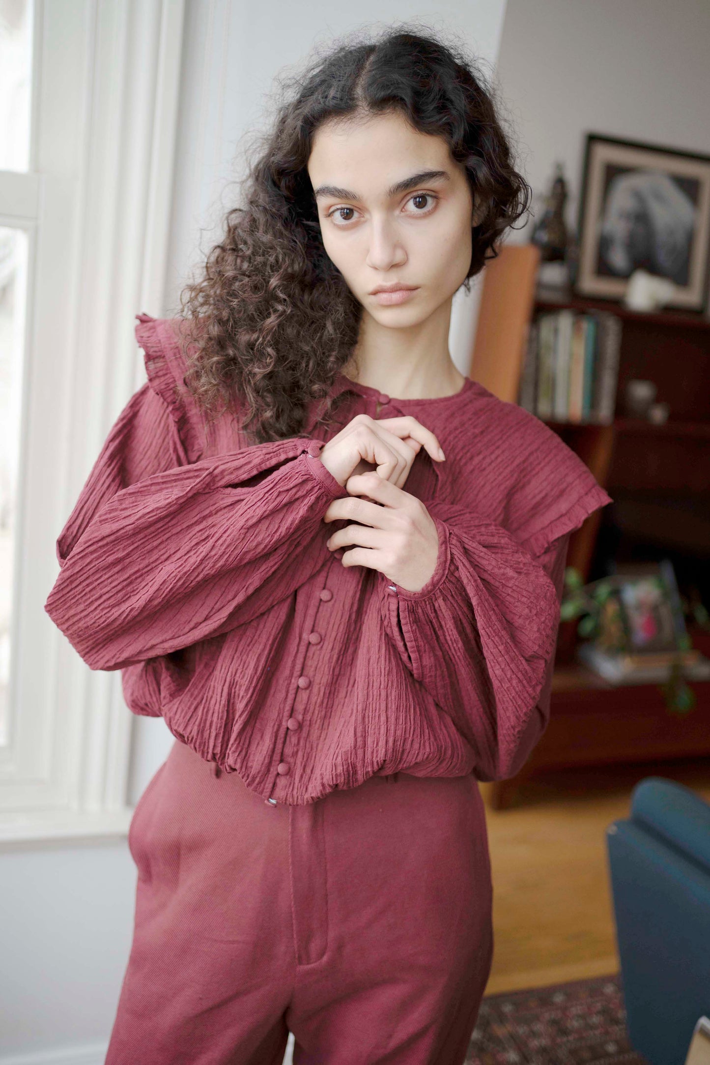 SAMPLE Juliet Top - Burgundy