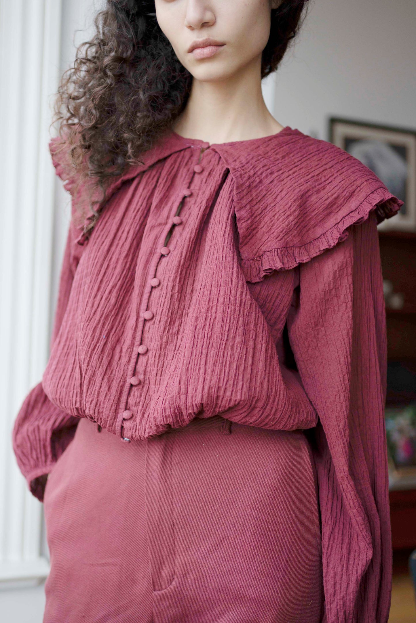 SAMPLE Juliet Top - Burgundy