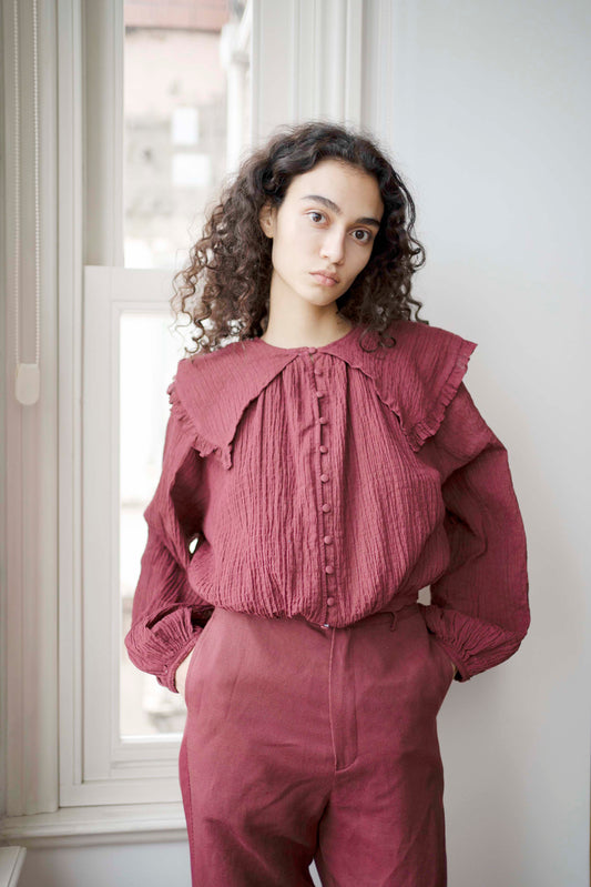SAMPLE Juliet Top - Burgundy