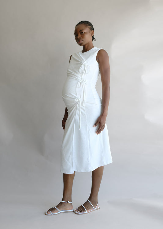 Margaret Tie Midi dress