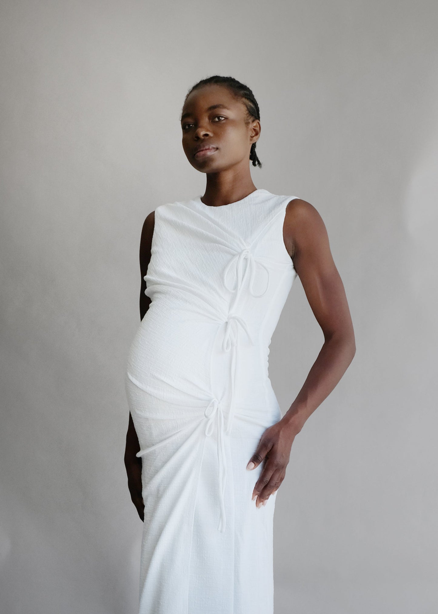 Margaret Tie Midi dress