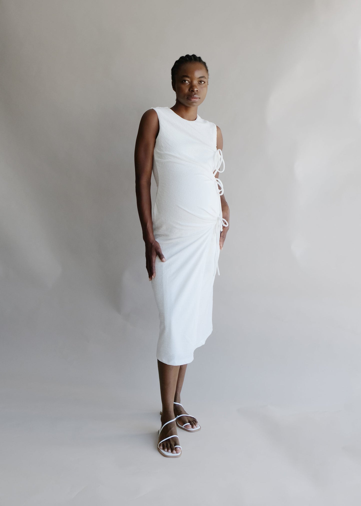 Margaret Tie Midi dress