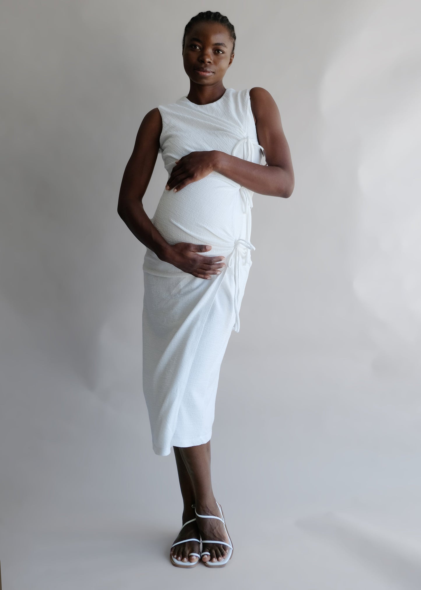 Margaret Tie Midi dress