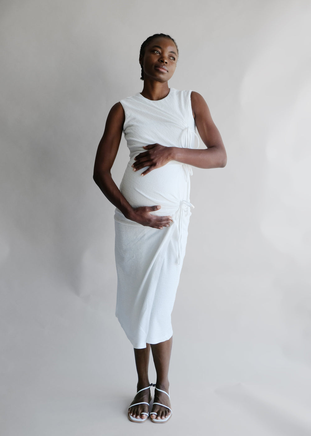 Margaret Tie Midi dress