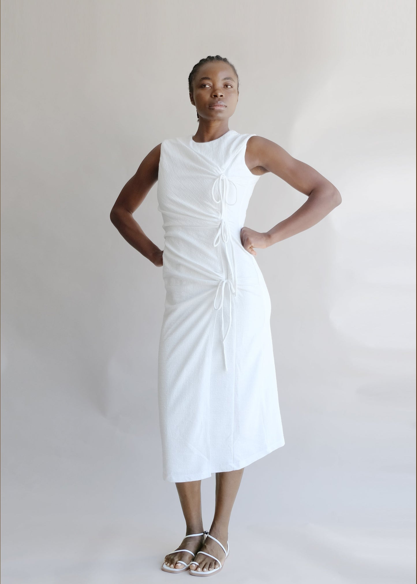 Margaret Tie Midi dress